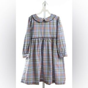 Girls “The Oaks Apparel” Blue Plaid Dress Size 5
